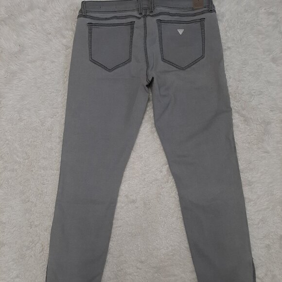 Guess Woman's Marilyn 3 Zip Gray Skinny Jeans Size 31 - Picture 4 of 11